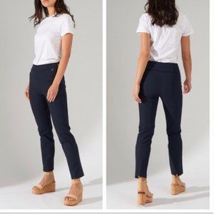 Womens The Script Marcella Navy Blue Flat Front Cropped Ankle Zip Pants 2 *